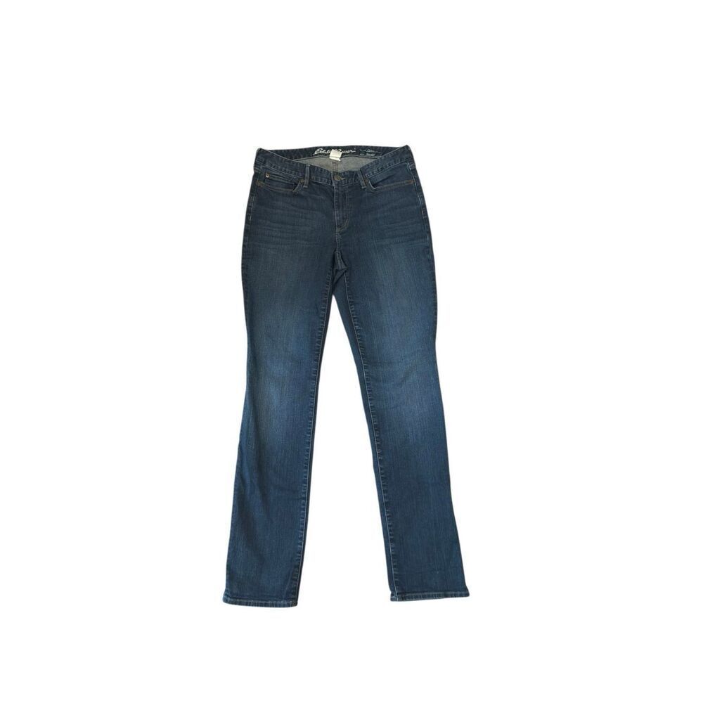 Eddie Bauer Women's Size 8 Jeans Blue Denim Slightly Curvy Straight Leg Fit 30 X